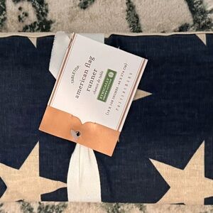 NWTS Pottery Barn 18” x 108” American flag table runner